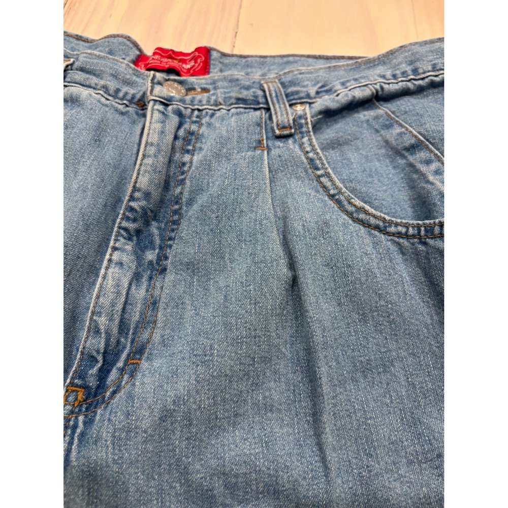 Venezia Jeans Womens‎ 16 Light Wash High Rise Pleated Mom Jeans Made USA Cotton - Picture 12 of 14